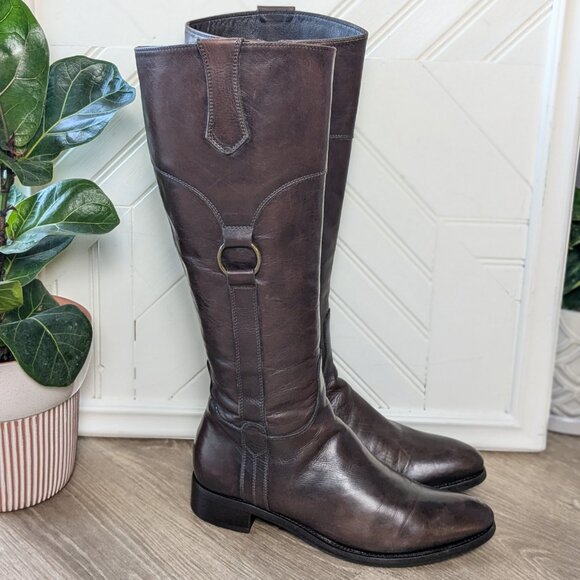 Attilio Giusti Leombruni Shoes - AGL Knee High Block Heel Nero Riding Boot EU 39/US 9